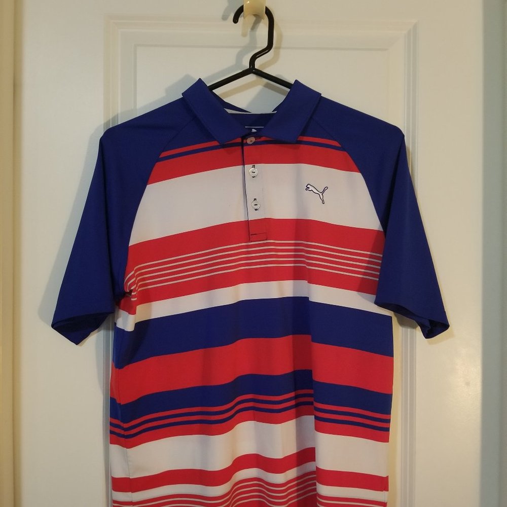 Puma Striped Polo Boys XL